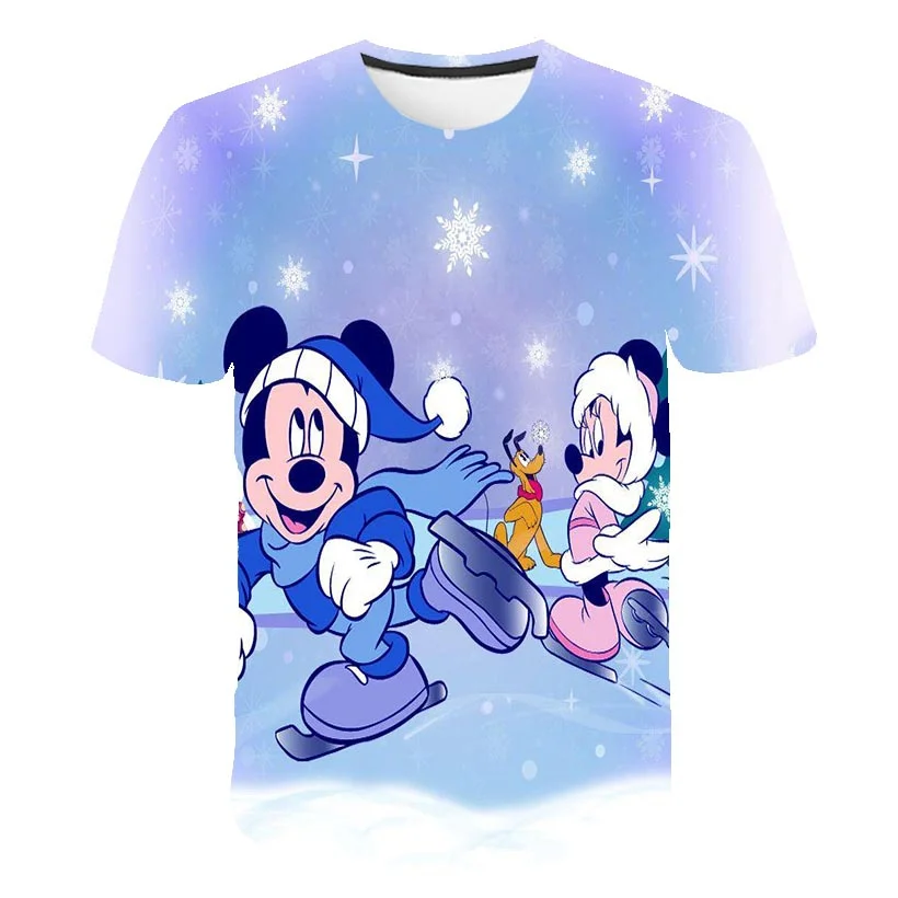 

Summer 2022 Mickey Mouse T Shirts Boys Girls Summer Cartoon T Shirts New Disney Series Tops Tees Children TShirt 90-160CM Height