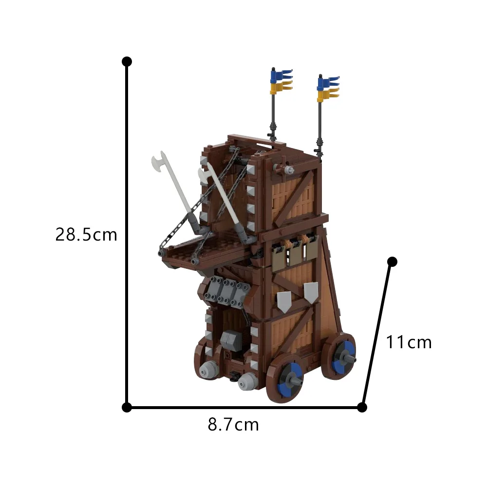 Фото MOC Черный сокол, Siege Tower, строительные блоки, модель средневекового боевого поля, солдат, Siege Tower, сборные игрушки, подарки на день рождения для детей №5