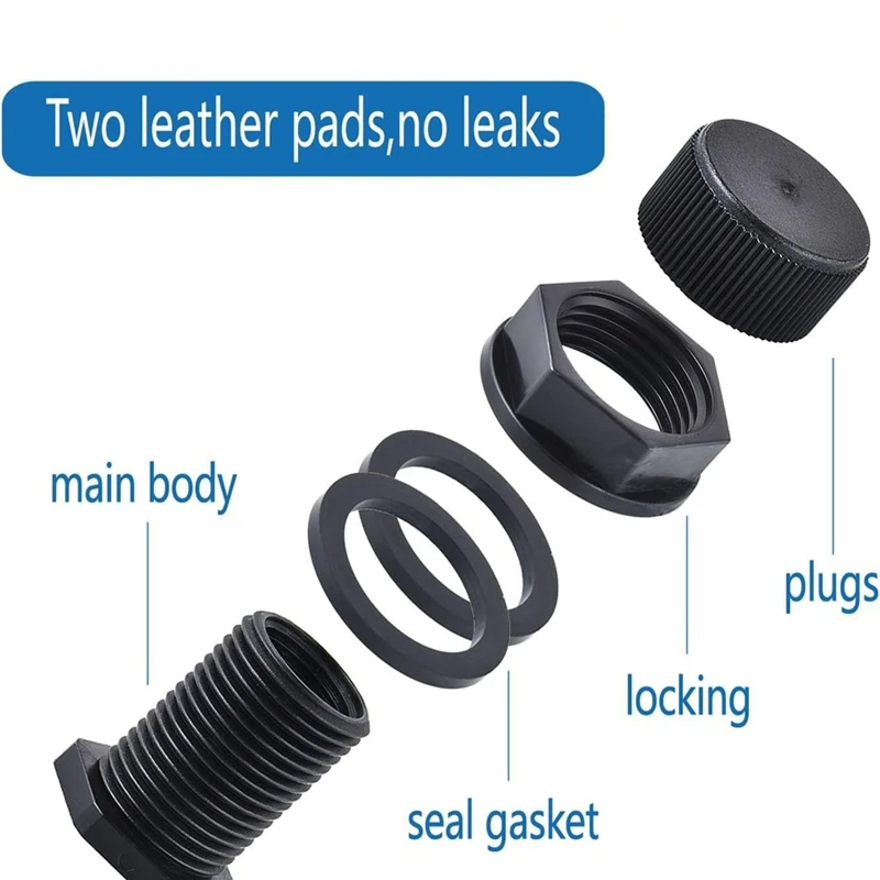 Комплект из 10 штук штуцер для садового шланга с заглушкой двойной 1/2 дюйма