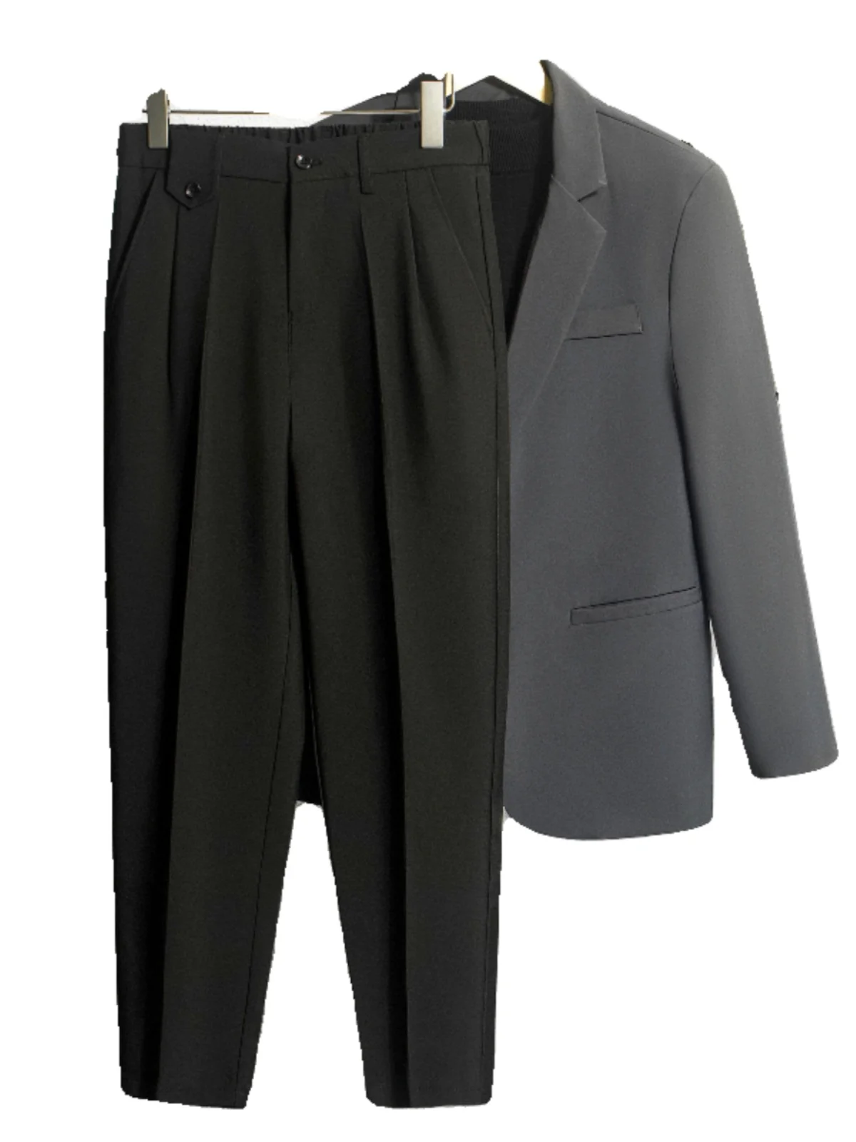 Spring and Autumn Suit Pants Men's Straight All-Match Slim fit Tapered Non-Ironing Anti-Wrinkle Draping Breathable Casu...