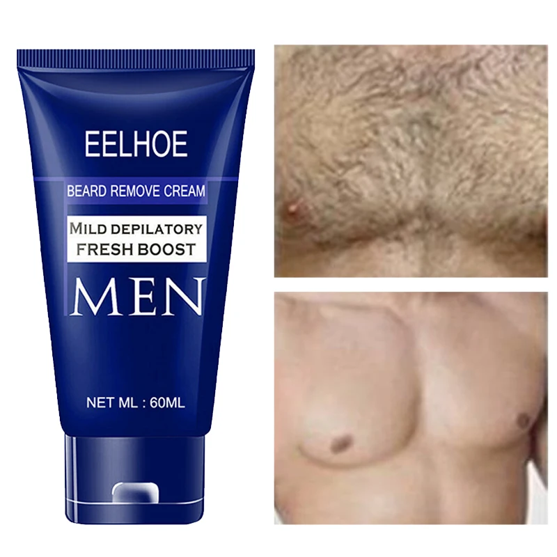 

Men's Hair Removal Cream Gentle Hair Removal No Irritation Deep Cleansing Beard Armpit Chest Hands Hair Removal Body Care 60ml