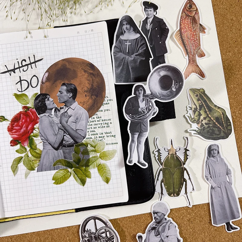 

36PCS vintage Stickers Crafts And Scrapbooking stickers notebook book Decorative sticker DIY Stationery