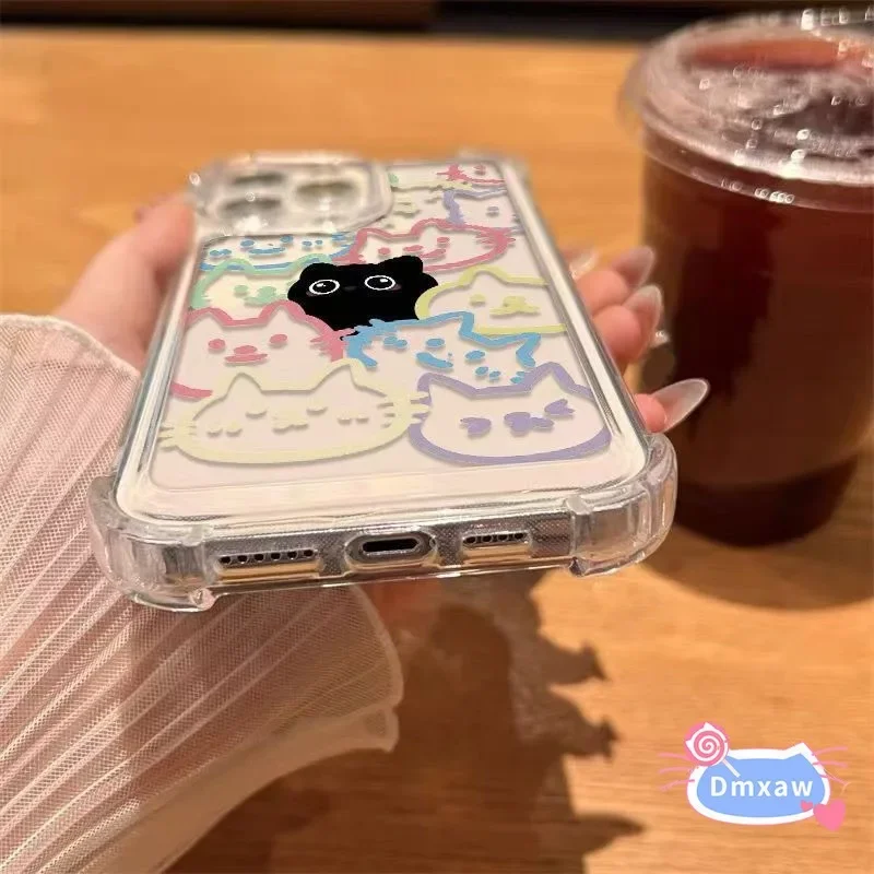 Для OPPO A3x 5G Realme 13 Pro Plus Ultra Find X8 чехол для телефона с милым черным котом