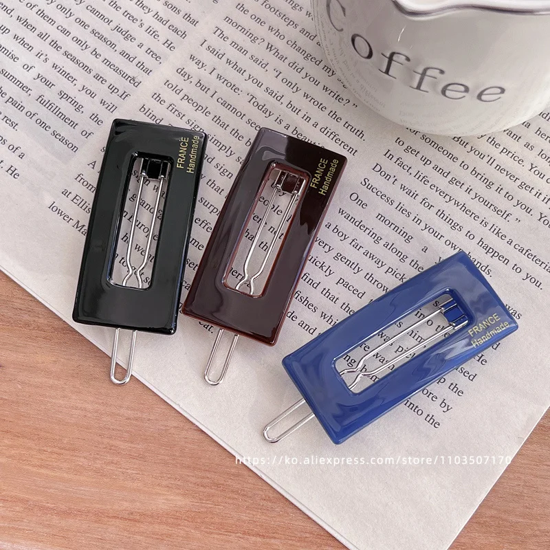 Маленькая заколка дофамина ярких цветов ~ Корея Франция милая квадратная