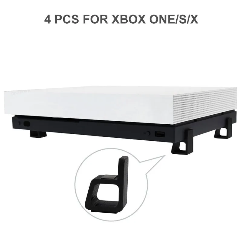 

For Xbox One S/X Cooling Legs Game Console Horizontal Version Heightening Bracket Cooling Feet Desktop Stand 4psc