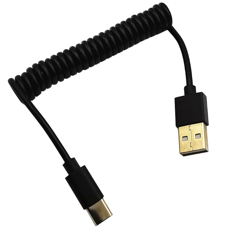 USB 3.1 Type-C папа к 2.0 Спиральный переходной кабель Пружинный провод