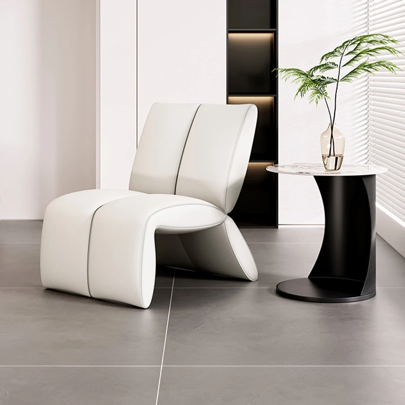 

Lazy Reading Living Room Chair Back Support White Relax Ergonomic Floor Chairs Designer Hotel Comfy Cadeiras Modern Furniture