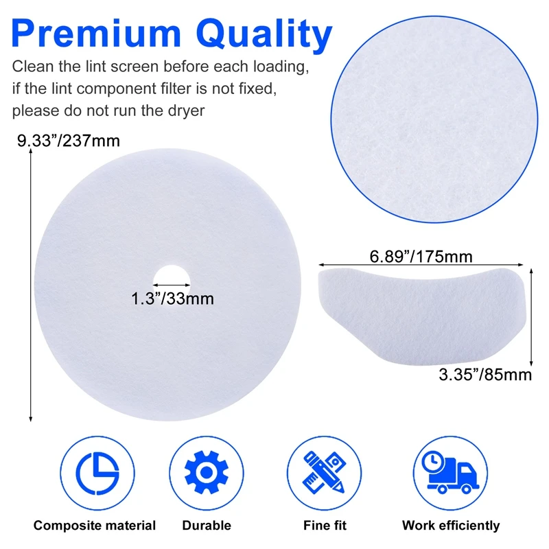 Universal Cloth Dryer Exhaust Filters Lint Filter Replacement Compatible With For Magic Chef Sonya