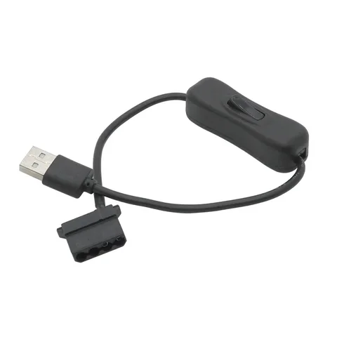 USB To Big 4-контактный переключатель Molex Линейный кабель питания вентилятора Компьютерный корпус Переходник Шнур 12 В 4-контактный разъем «мама» на 5 В USB-кабель-адаптер USB «папа»