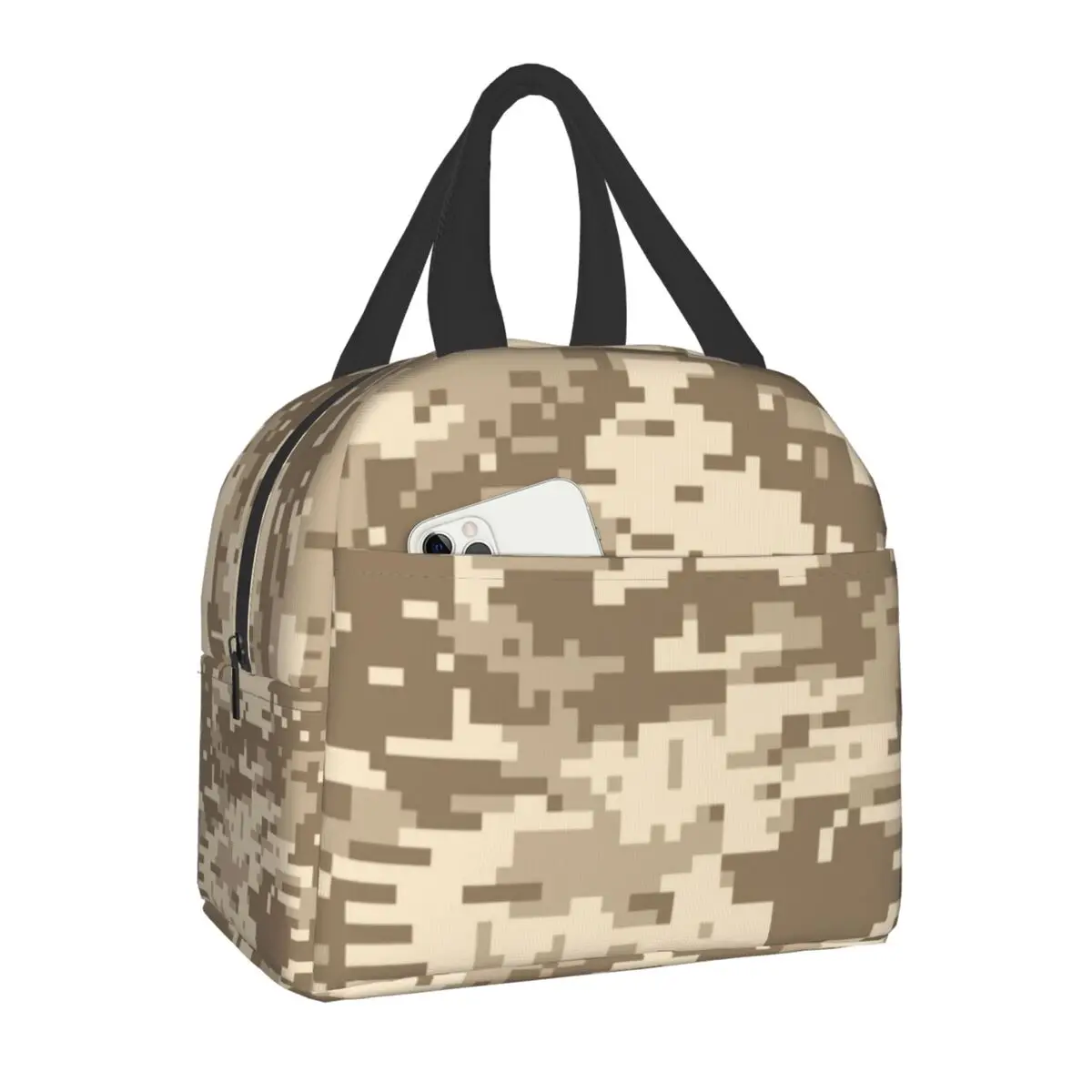 Multicam Military Camouflage Camo Insulated Lunch Tote Bag for Women Resuable Cooler Thermal Food Lunch Box School Lunch Bags