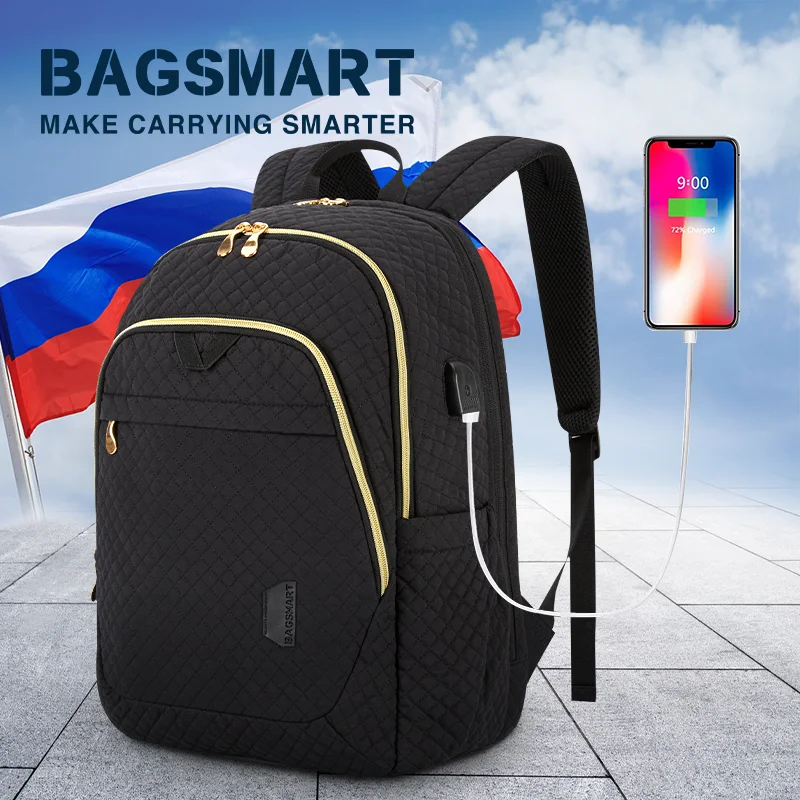 

Pюкзак женский BAGSMART 2022 Новый 17,3-вый мовый компьютеремкостью с защиот падения рюкзаки мужтактический