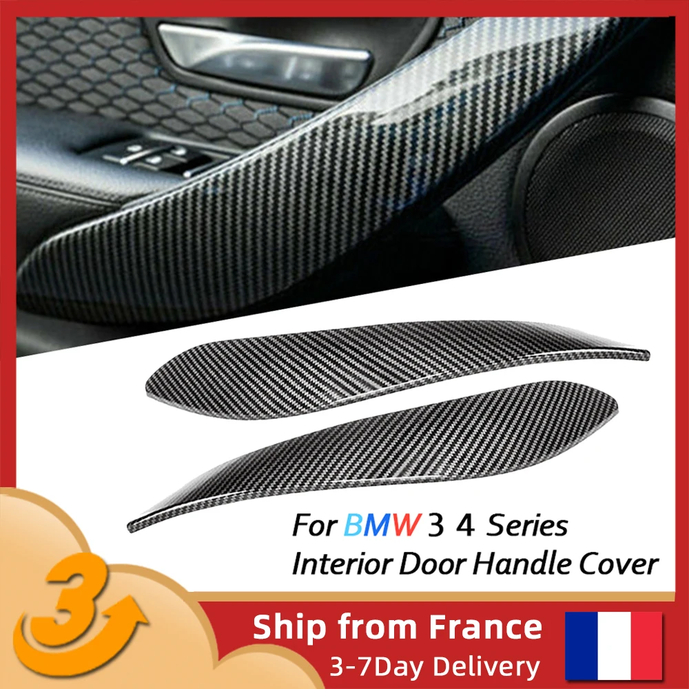 For BMW F31 F30 F32 F36 F34 F82 F83 M3 F80 3 4 Series Car Interior Door Handle Cover Trim Sticker Carbon Fiber Protective Trim