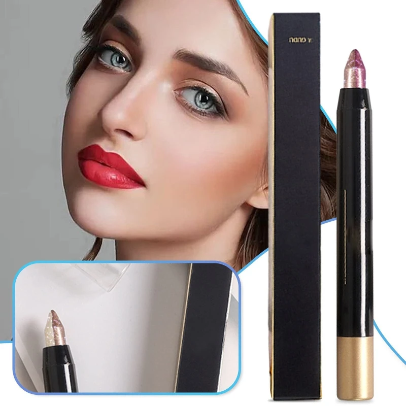 

Cream Eyeshadow Stick Shimmer Eyeshadow Pencil High Pigmented Eye Shadow Pen Long Lasting Eye Highlighter Stick Gift