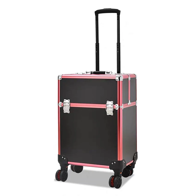 

New makeup trolley luggage cosmetic suitcase large capacity spinner professional makeup artist bridal fashion partition toolbox