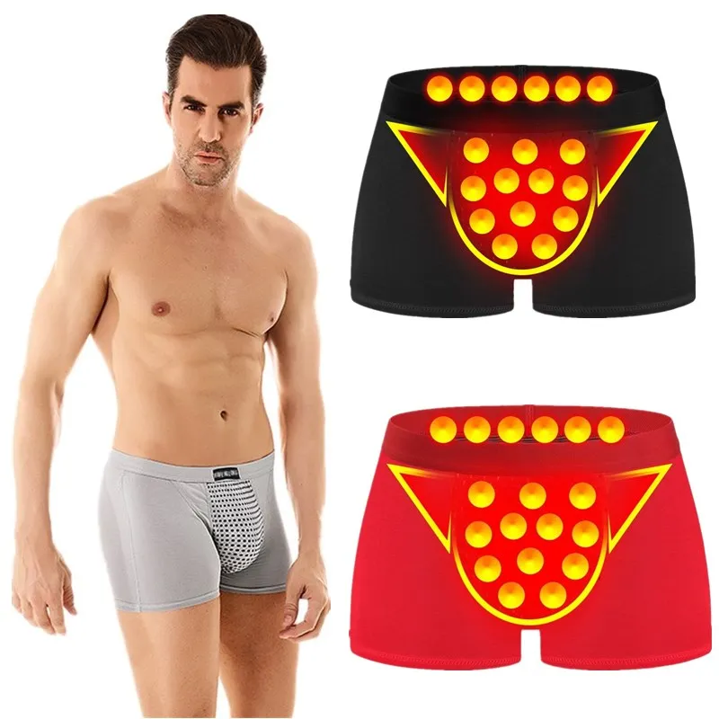 

Men's Physiological Underwear Men Enlargement Underpants Health Boxer Shorts Tourmaline Prostate Magnetic Therapy