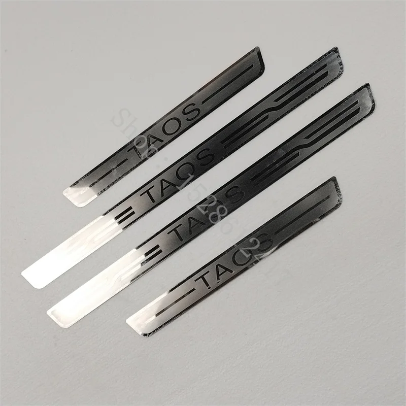 Наклейка на дверные пороги для Volkswagen Taos 2021 2022-2024, защитная накладка, защитные пороги для входной двери