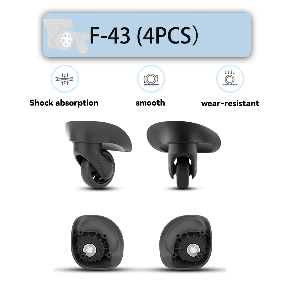 Для Samsonite F-43 универсальные сменные колеса Чемодан вращающийся Гладкий бесшумный