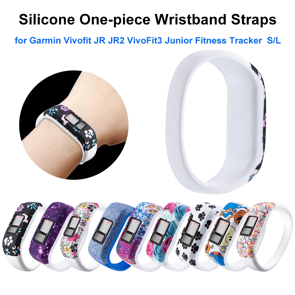 

Silicone Printing Strap For Garmin Vivofit 3 Watchband Straps For Garmin JR/JR2 Sport Watch Band Replace Wrist Watch Accessorie