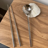 stainless steel tableware set portable chopsticks spoon set single storage box dinnerware set silverware set