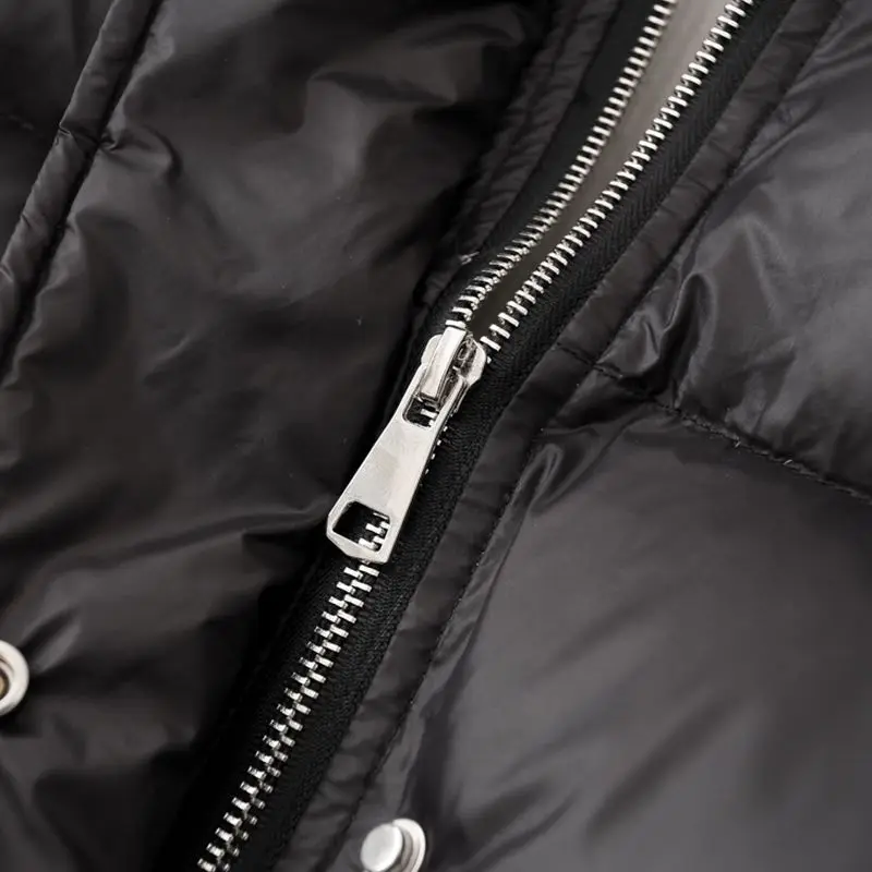 Women White Duck Down Jacket Stand Collar  Autumn Winter Short Outwear Casual Warm Loose Coat New Down Coat Outwear Ladies M50