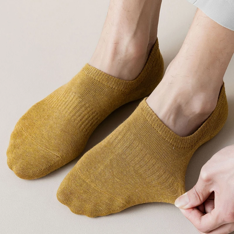 5 Pairs Women Invisible Boat Socks Summer Silicone Non-slip Slipper Socks Mesh Breathable Cotton Low Ankle Female No show Sock