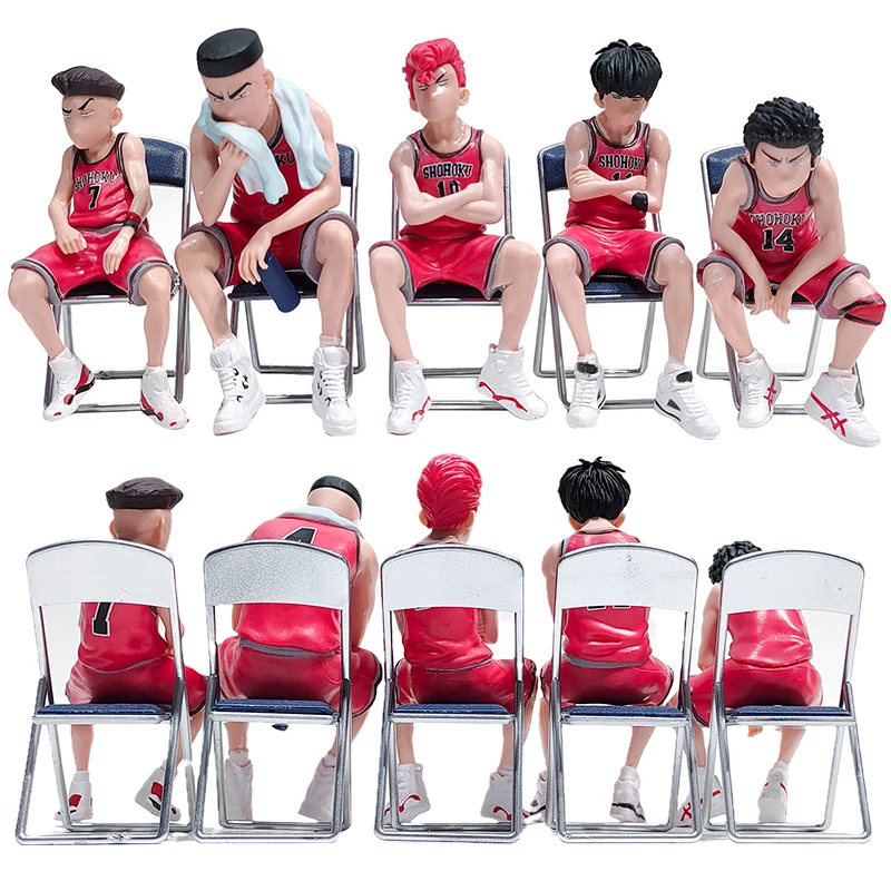 

Фигурка Slam Dunk 5 шт./компл., креативная аниме экшн-фигурка сакураги ханамичи, украшение для автомобиля, Коллекционная модель, кукла, игрушка в ...