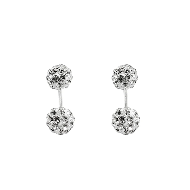Ear Piercing Zircon Silver Needle Stud Earrings Women High Sense Bone Simple Cold Wind