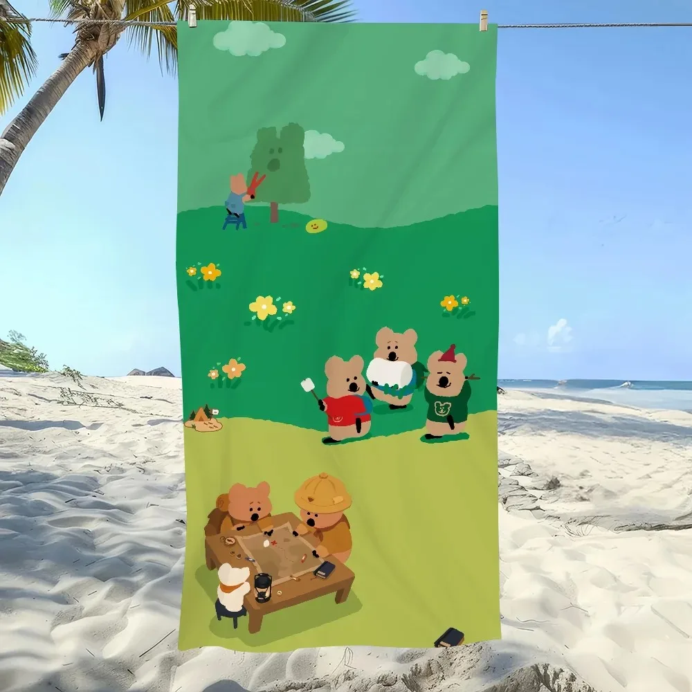 Фото Пляжное полотенце с героями мультфильмов D-Dinotaeng-ES, быстросохнущее мягкое пляжное полотенце из микрофибры, летний подарок для мальчиков и девочек №3