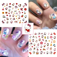 5pcs kawaii sanriod accessories nail stickers hellow kitty snoopy sailor moon slim beauty nail decals decorations gift for girls