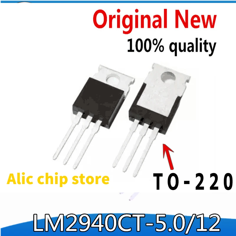 

10pcs/lot LM2940CT-12 12V LM2940 LM2940CT-5.0 5V PMIC - Voltage regulator - linear/voltage regulator IC TO-220