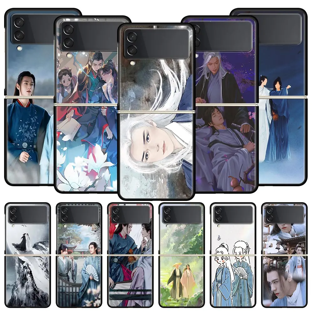

WORD OF HONOR Phone Case For Samsung Galaxy Z Flip3 Fold Black Hard PC Shell For Samsung Galaxy Z Flip 5G Back Cover Couqe Funda