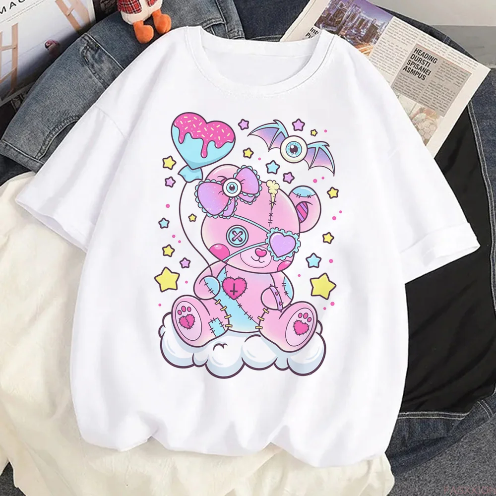 

Pastel Goth t-shirts women streetwear Tee girl streetwear clothing