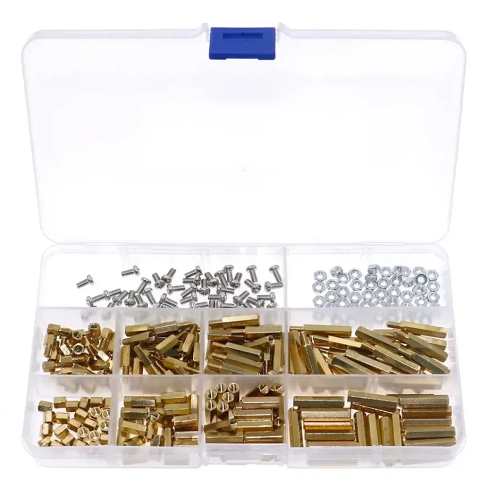 300 шт. 3 мм мужская и женская шестигранная латунная прокладка стопорный винт гайка