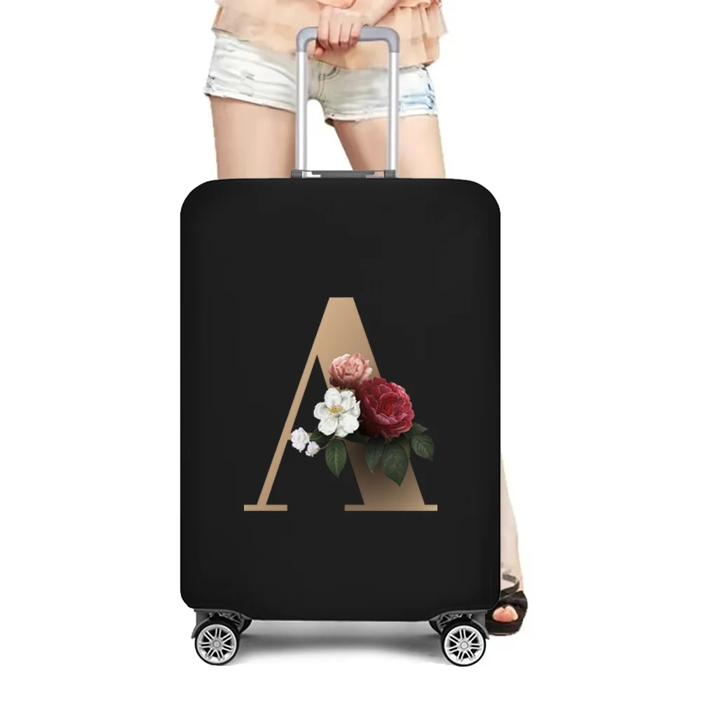 Travel Bag Protector Cover 26 English Letter Printed Accessory Bag Elastic Travel Bag Cover Applicable To 18-28 Inch Suitcase