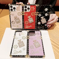 luxury flower bling phone case for huawei mate 40 pro 30 p30 p40 lite p50 pro honor 60 50 20 10i nova 8 7 se y7a square cover