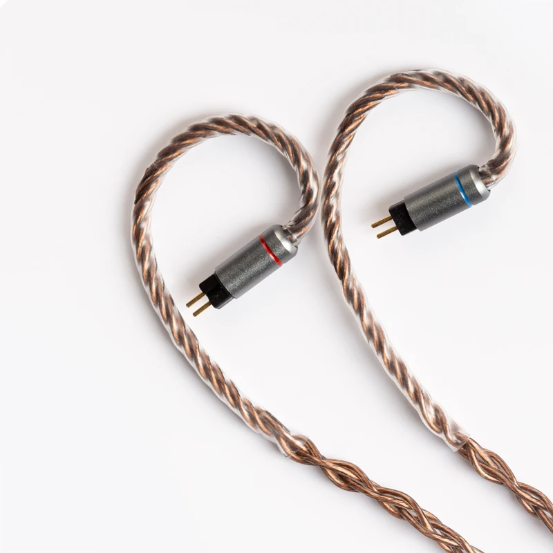 KBEAR Crystal-B 8Core 7N OCC Upgrade HiFi Earphone Litz PVC Cable MMCX/2Pin/QDC/TFZ Earbuds Headset For Robin TRI I3 Pro - купить по