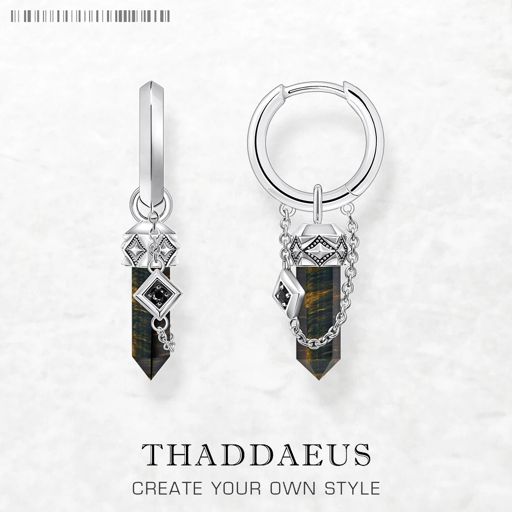 Серьги-кольца тигровый глаз новые европейские ювелирные украшения на удачу для