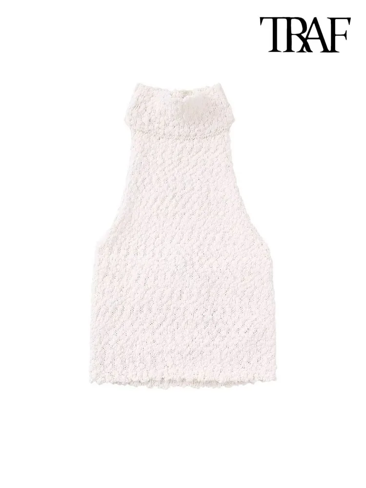 

Женский трикотажный топ без рукавов, с поясом