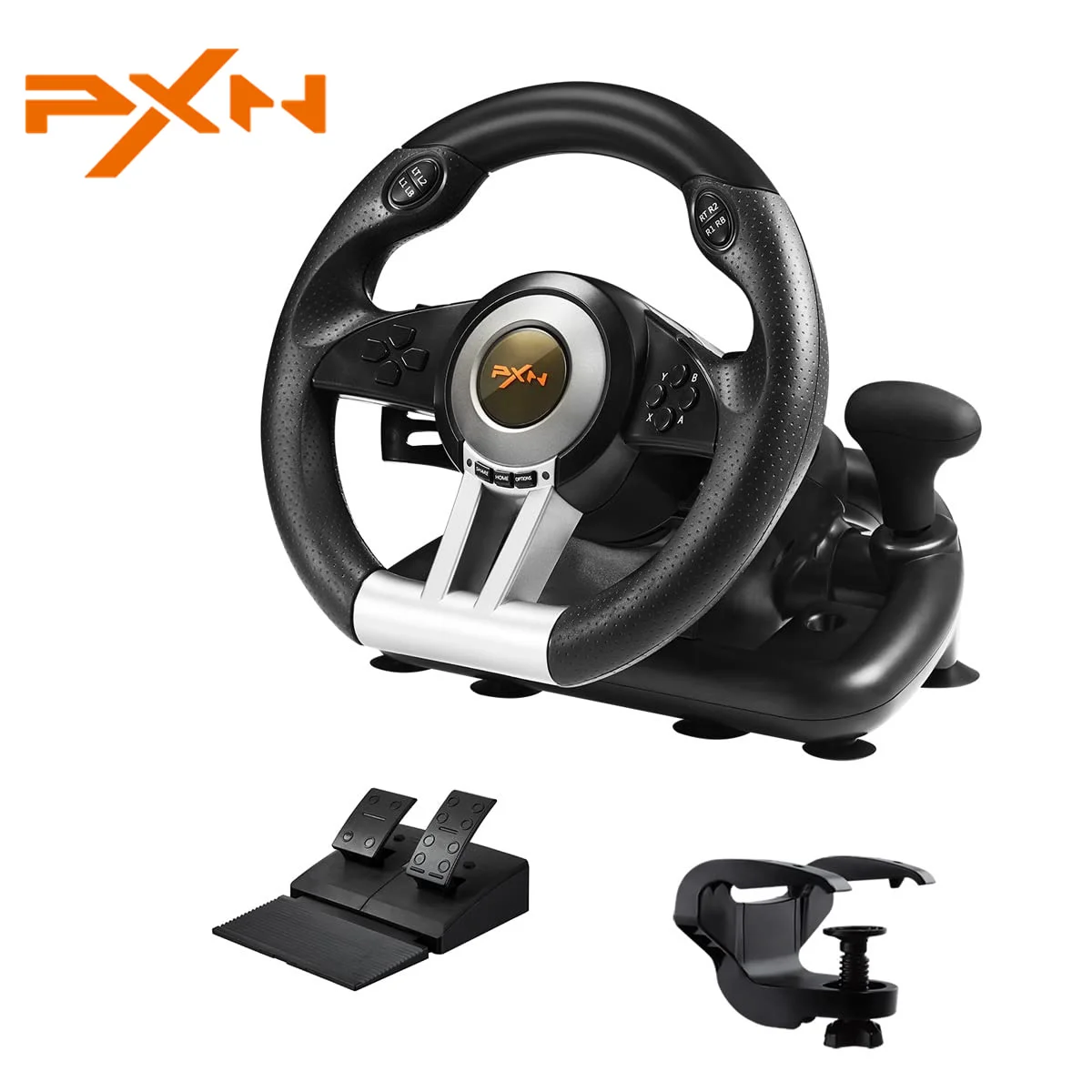 PXN V3 Pro Gaming Racing Wheel Volante PC Steering Wheel Racing Game 180° for PS3/PS4/Xbox One/Nintendo Switch/Xbox Series X/S