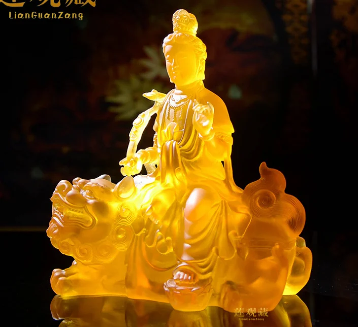 Статуи из смолы Bodhisattva Manjusri Manjushri статуя Будды Самантабхадры статуэтка для защиты