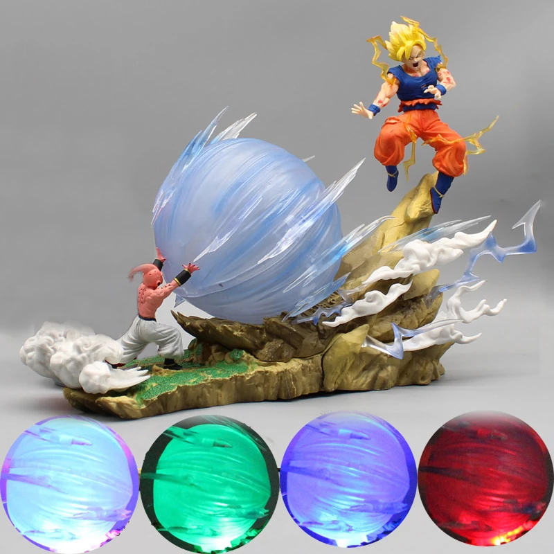 

20CM Anime Dragon Ball Son Goku VS Majin Buu Battle Figurine DBZ GK Statue PVC Action Figures Collection Model Doll Toys Gift