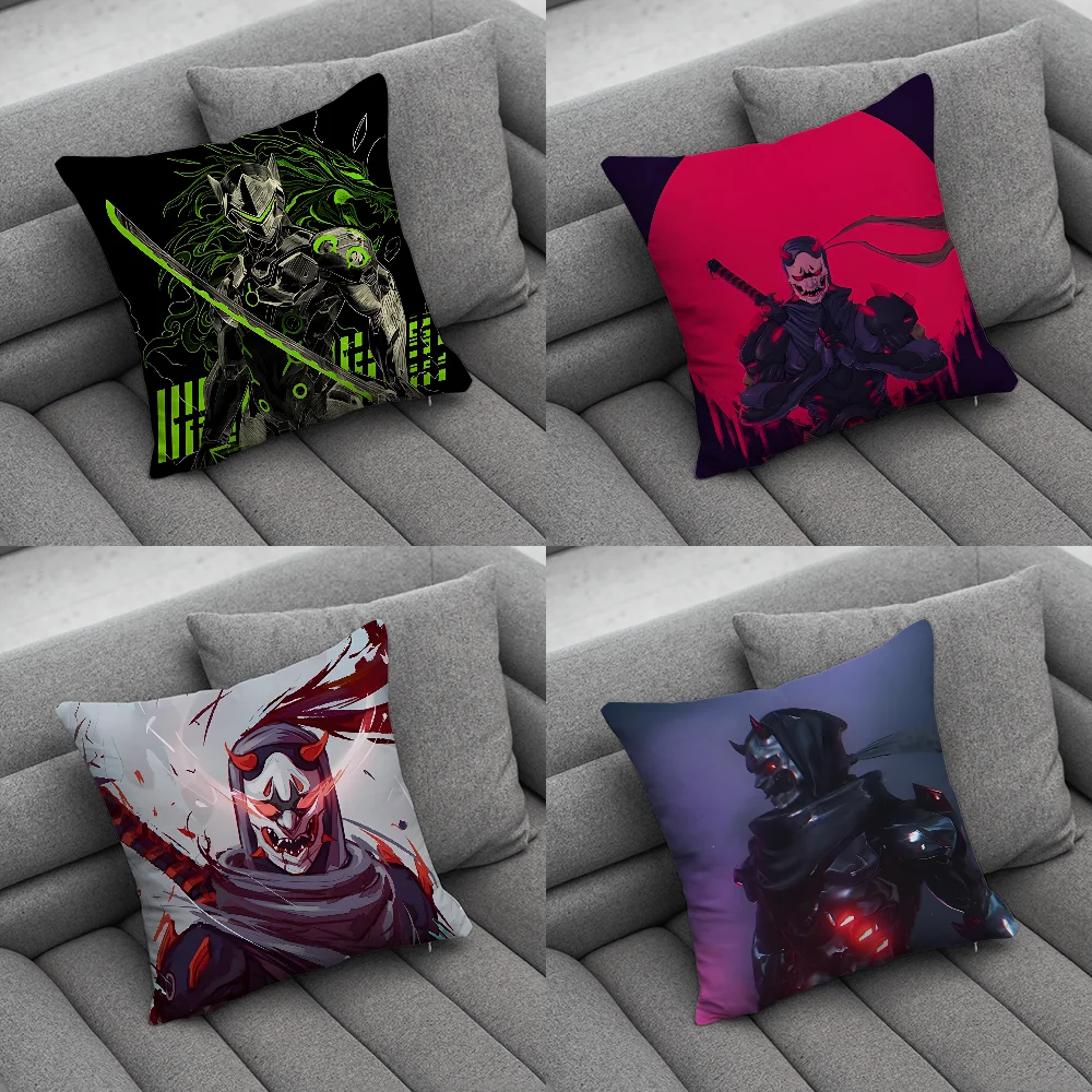 Наволочка Game O-Overwatch Genji мягкие чехлы для подушек декора дивана в фермерском доме