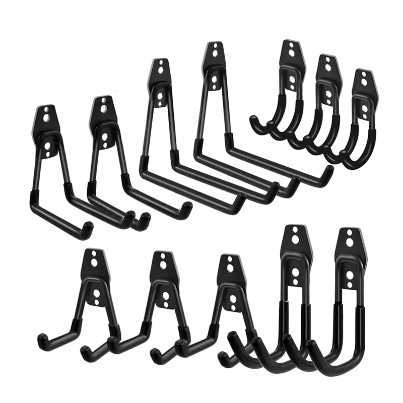 

12 Pack Garage Hooks Heavy Duty Bicycle Hanger Storage Hooks For Garage Organization Tools Wall Mount Storage Hook