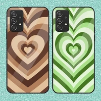 latte love caffee heart phone case for samsung s30 s20 s21 s22 pro ultra plus s7edge s9 s8 s10e plus tempered glass funda cover