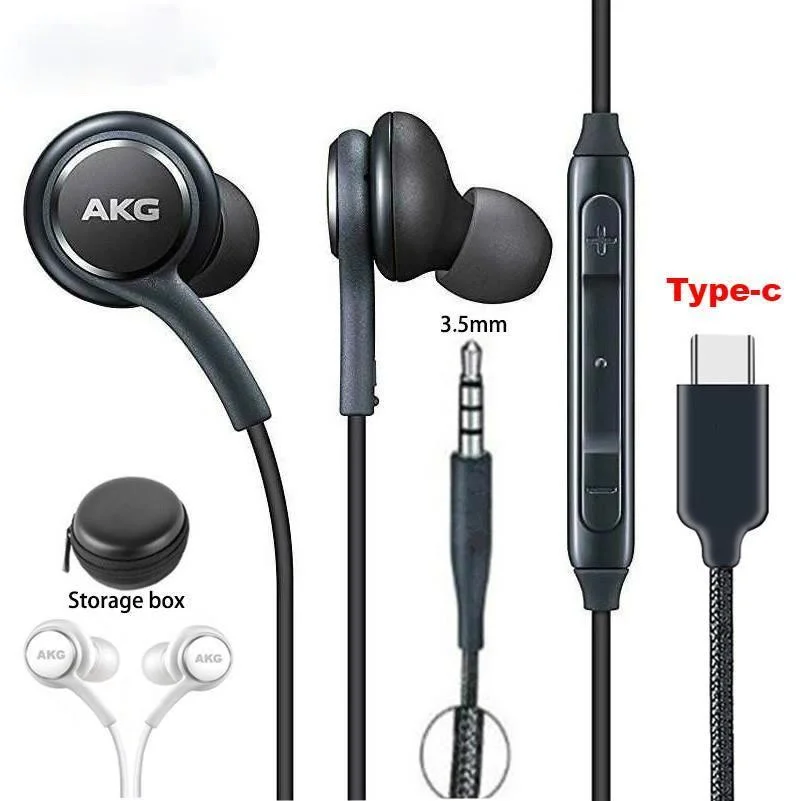 EO-IG955 AKG гарнитура наушники-вкладыши 3 5 мм/Type c с микрофоном Проводные для Samsung S20