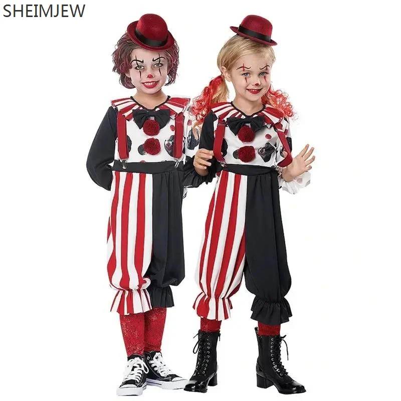 Детский костюм клоуна из фильма для мальчиков и девочек забавный косплея