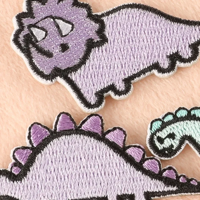 Нашивка для вышивки Dooly тканевая наклейка с изображением динозавра компьютерная