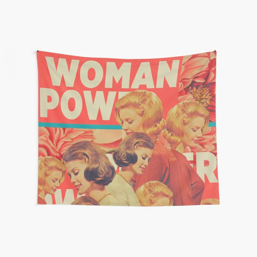 

Woman Power Anime Plaid Aesthetic Halloween Decoration Wall Coverings Occult Tapestries