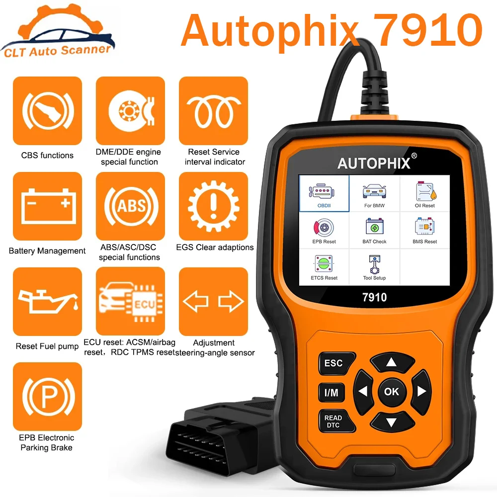 

Автомобильный сканер Autophix 7910 OBD2, TPMS, масло, подушка безопасности, сброс батареи, все системы, Автомобильный сканер, диагностические инструменты для Rol-ls Roy-ce