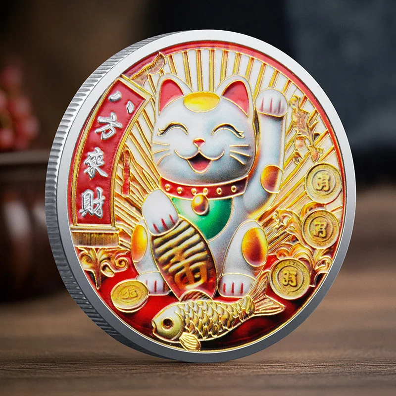 

Памятная монета Maneki Neko из металла